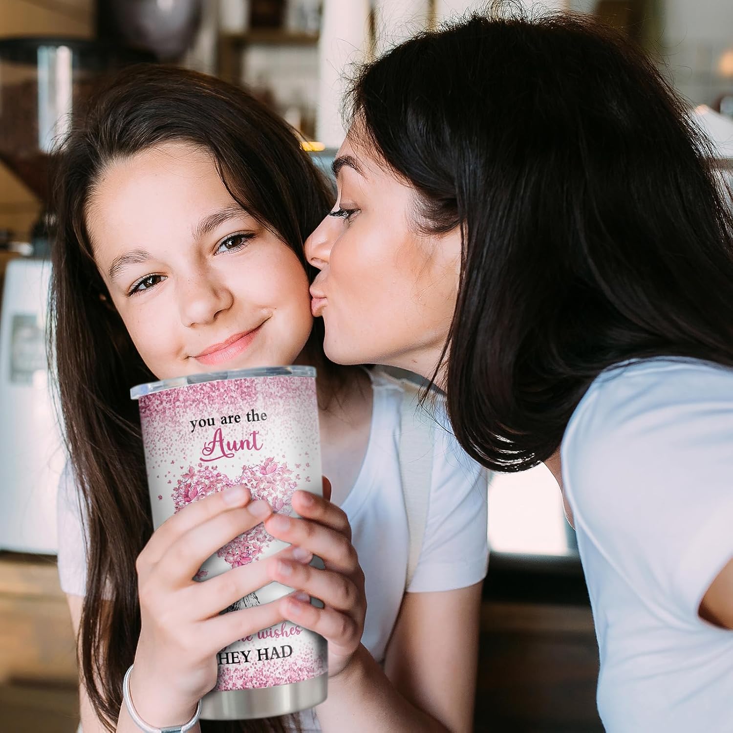 ZANIION Aunt Gifts from Niece Nephew Tumbler, Best Aunt Ever Gifts - Auntie Gift Ideas - Great Gift for Aunts, Christmas Mothers Day Birthday Present for Auntie Coffee Cup 20oz - Image 3