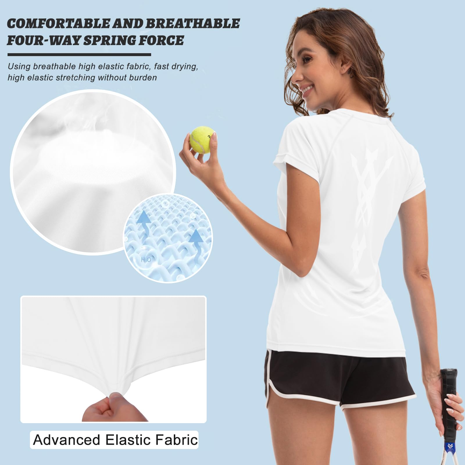 MEETWEE Rash Guard Mujer UPF 50+ Sudadera de Natación y Surf con Protección UV,Manga Larga/Corta,para Deportes Acuáticos