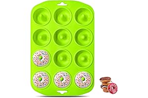 Donut Mix for Baking Donuts: Silicone Donut Pan, Mini Donut Silicone Mold...