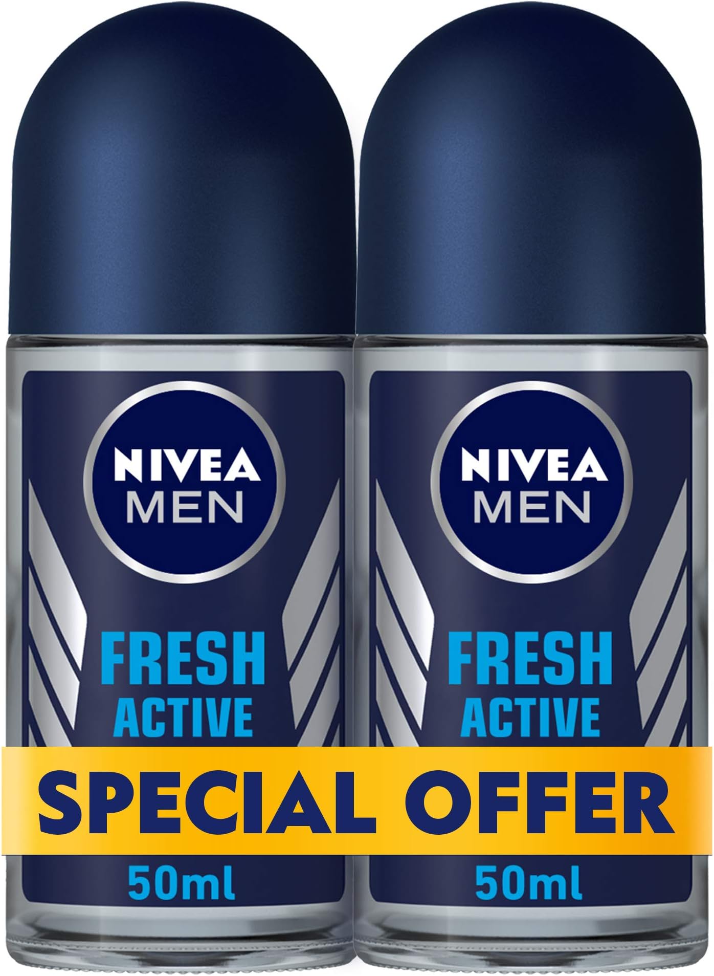 MEN, Deodorant, Fresh Active, Roll-On, 2 x 50 ml