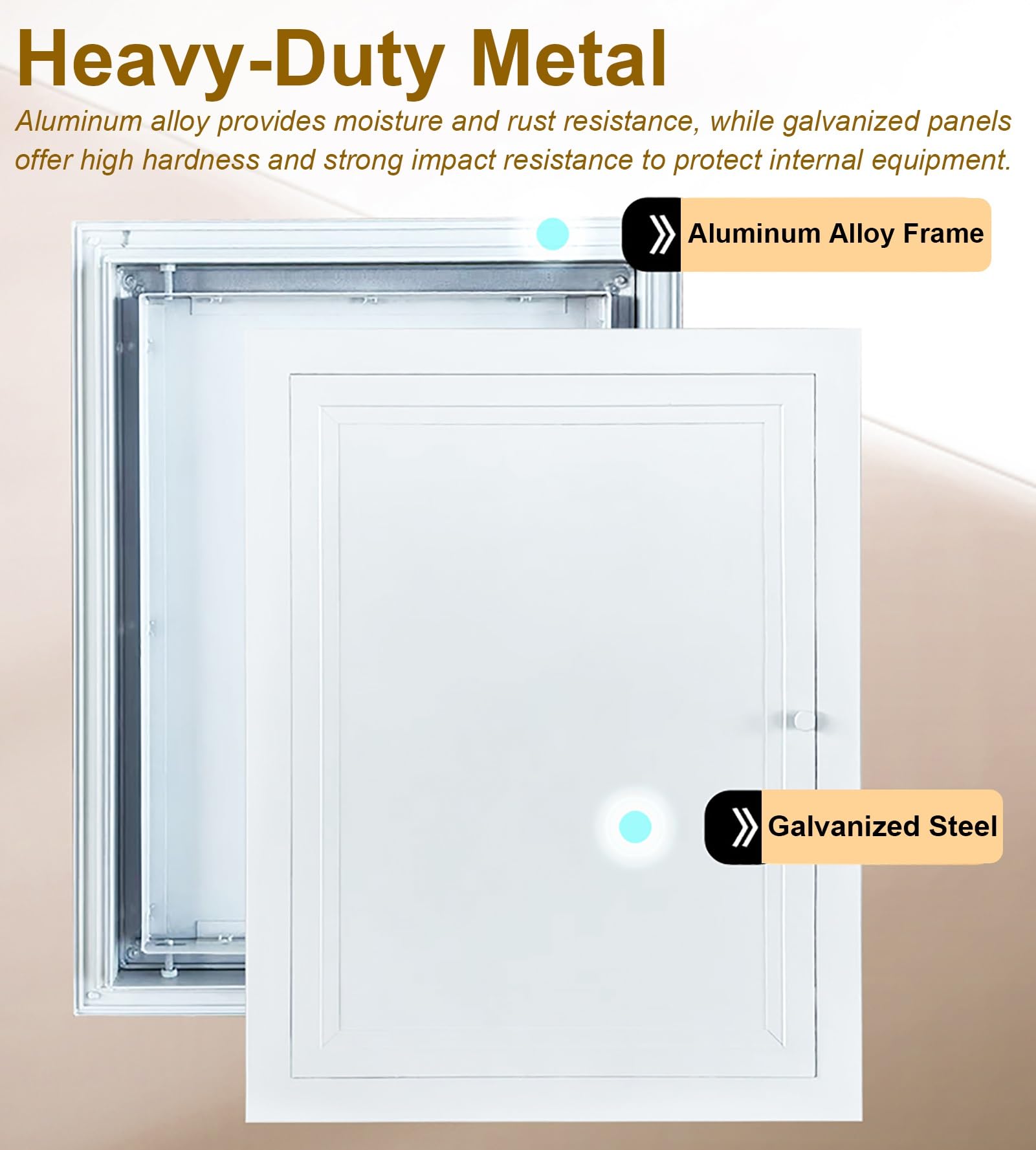 Puerta Contador Agua Panel de Pared de 40x600, 450x600, 600x600 y 550x700 mm, Galvanizado Resistente A La Oxidación, Puerta Acceso A Espacios Acceso Exteriores(400x700mm(16x28in))