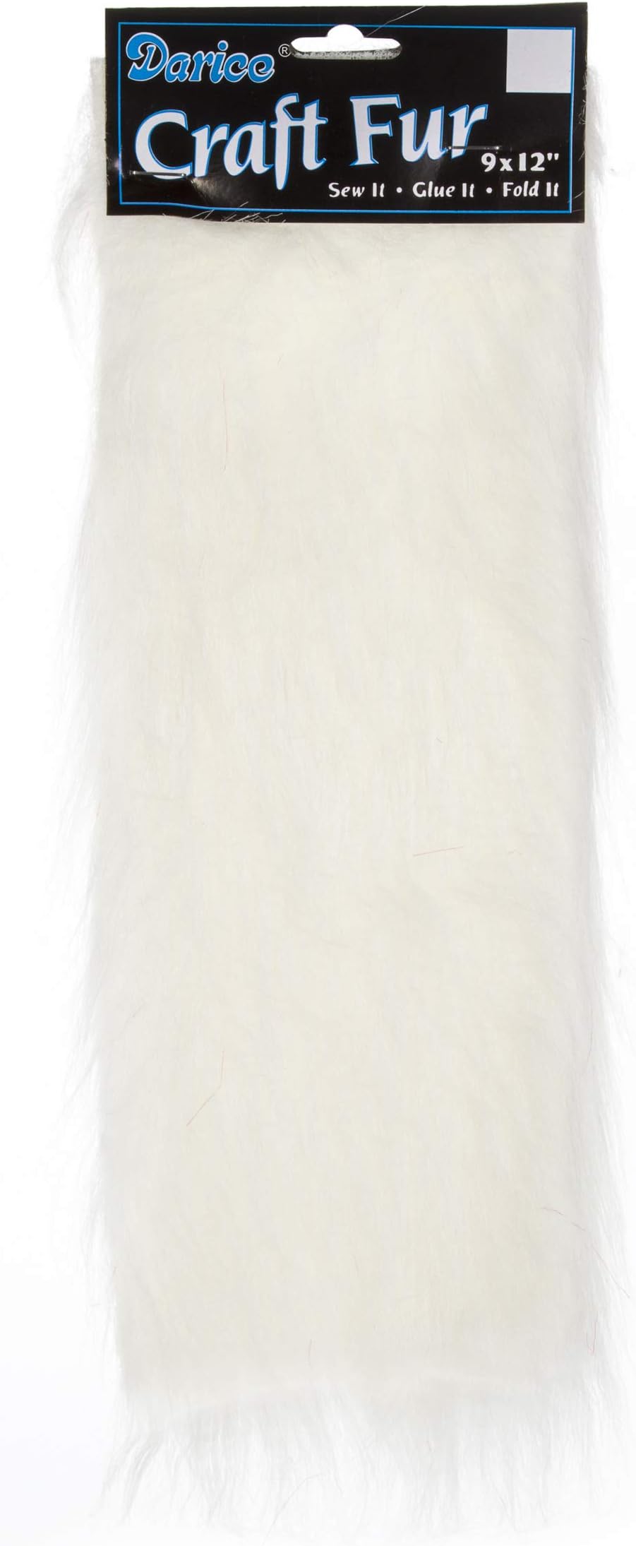 CRAFT DESINGER P002/H-F1 Fur Long Pile 9X12In Washable, White