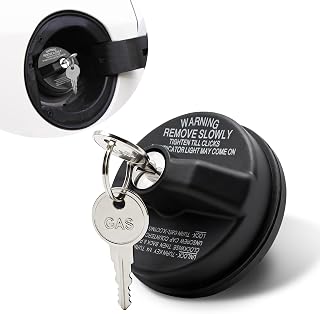 Locking Gas Cap, Gas Cap Lock, Lock Fuel Cap with 2 Keys, Automotive Accessories Anti-theft Fuel Tank Cover Compatible with Toyota Honda Chevy GMC, Replaces OEM# 10504, 77300-47020
