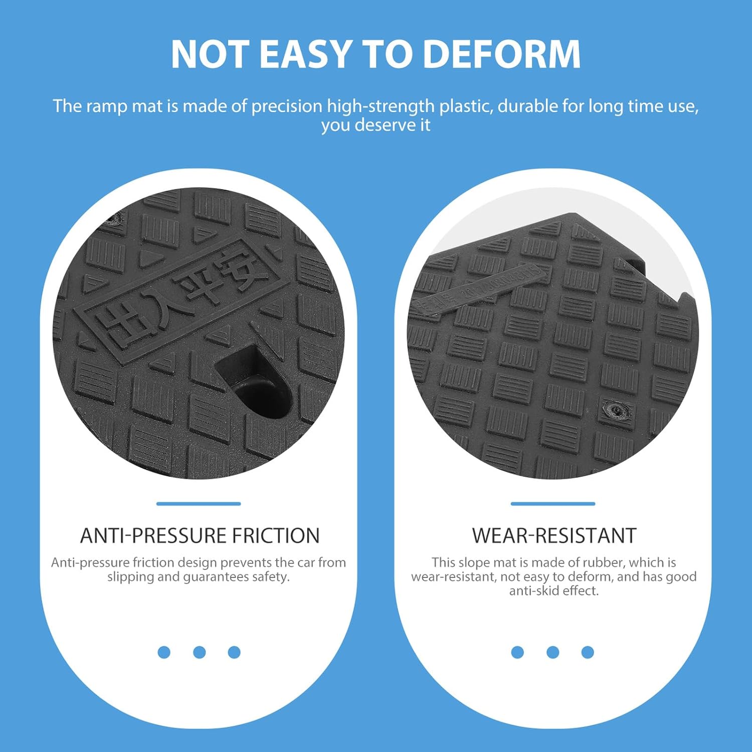 GALPADA Plastic Climbing Ramp Mat 26X40X16Cm Black Loading Ramp Cushion for Car Garage Sidewalk Outdoor Use