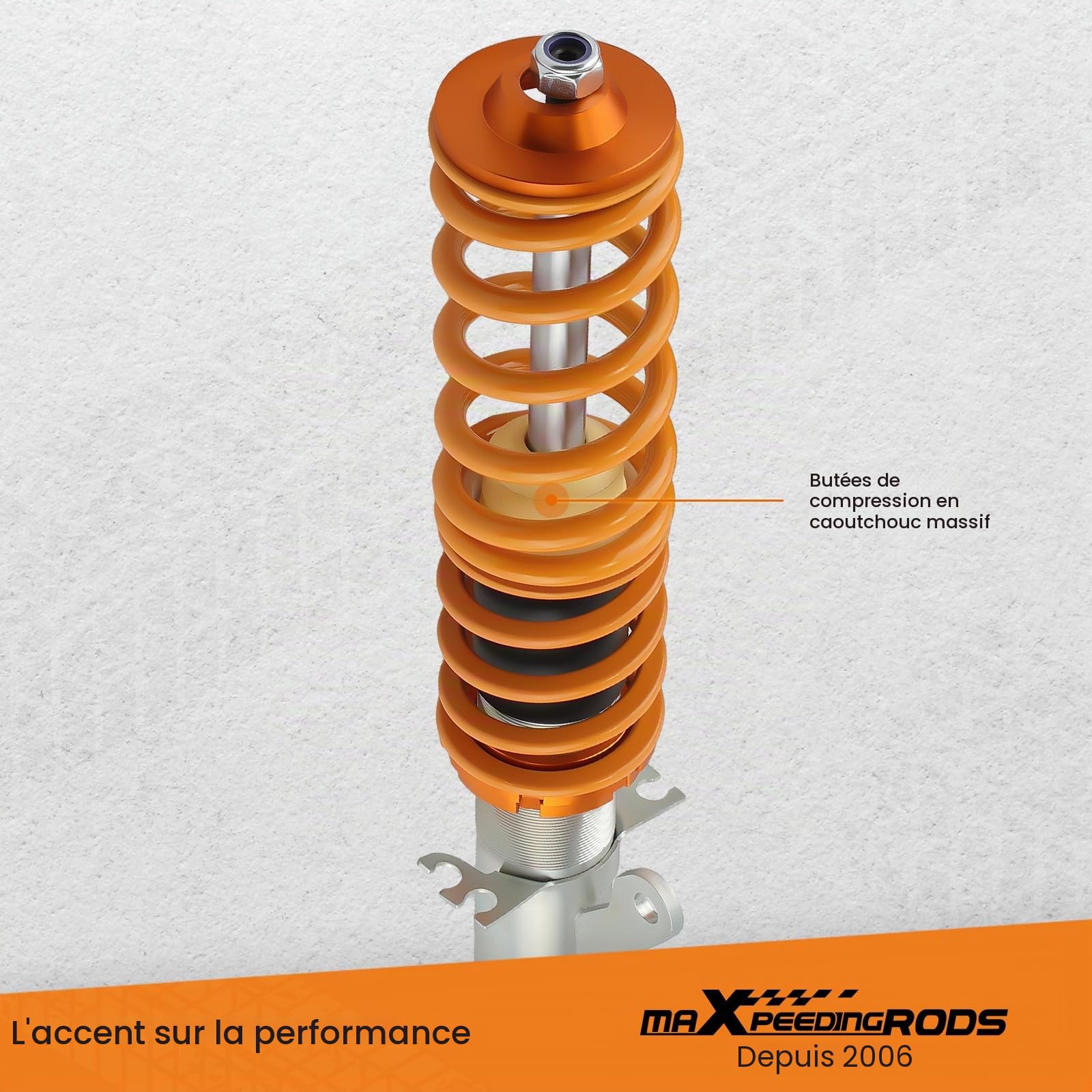 maXpeedingrods Suspension filetée réglable en hauteur pour VW Golf Mk4 IV | Amortisseur pour Golf FWD 1998-2007 pour Audi TT 8N3 FWD 1998-2006 pour A3 (8L1) FWD 96-06 fileté kit abaissement auto