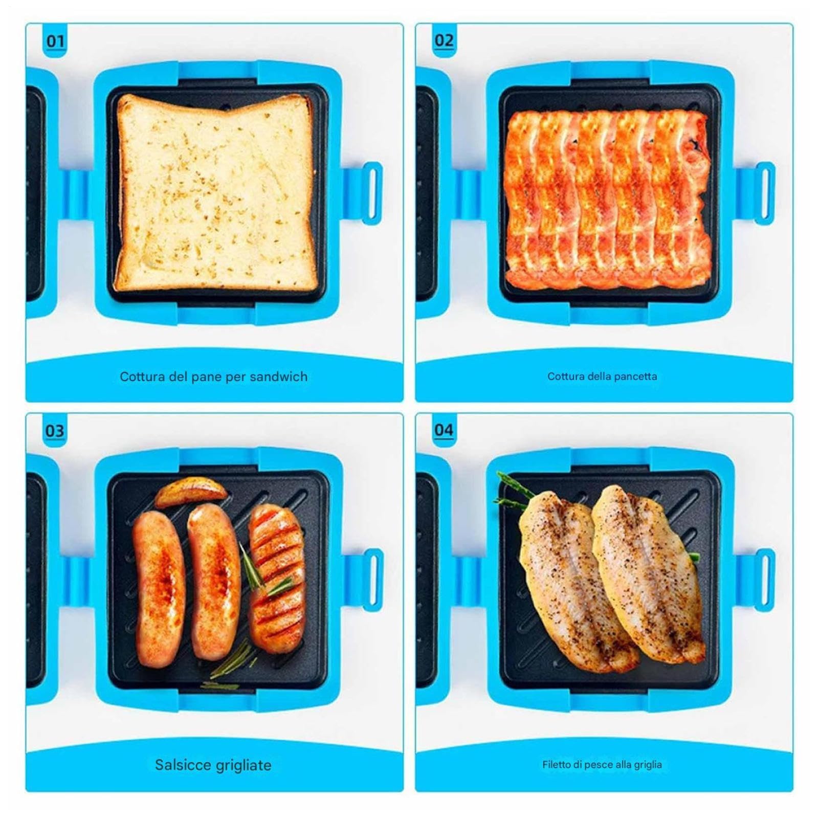 Petit-déjeuner en-Cas Compatible Lave-Vaisselle avec croque-Monsieur - Idéal pour la Maison, Les résidences étudiantes, Les étudiants, Le Bureau, Les Professionnels pressés et la Cuisine.
