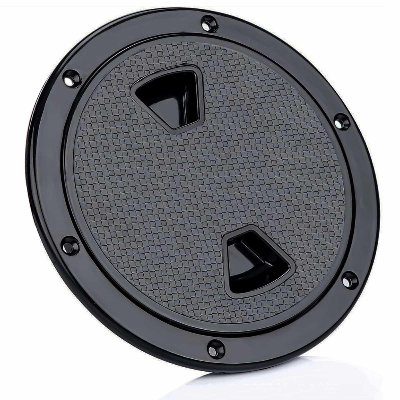 Botola circolare nera da 10/15/20 cm, per ispezione circolare senza silp, coperchio con copertura rimovibile per yacht nautico