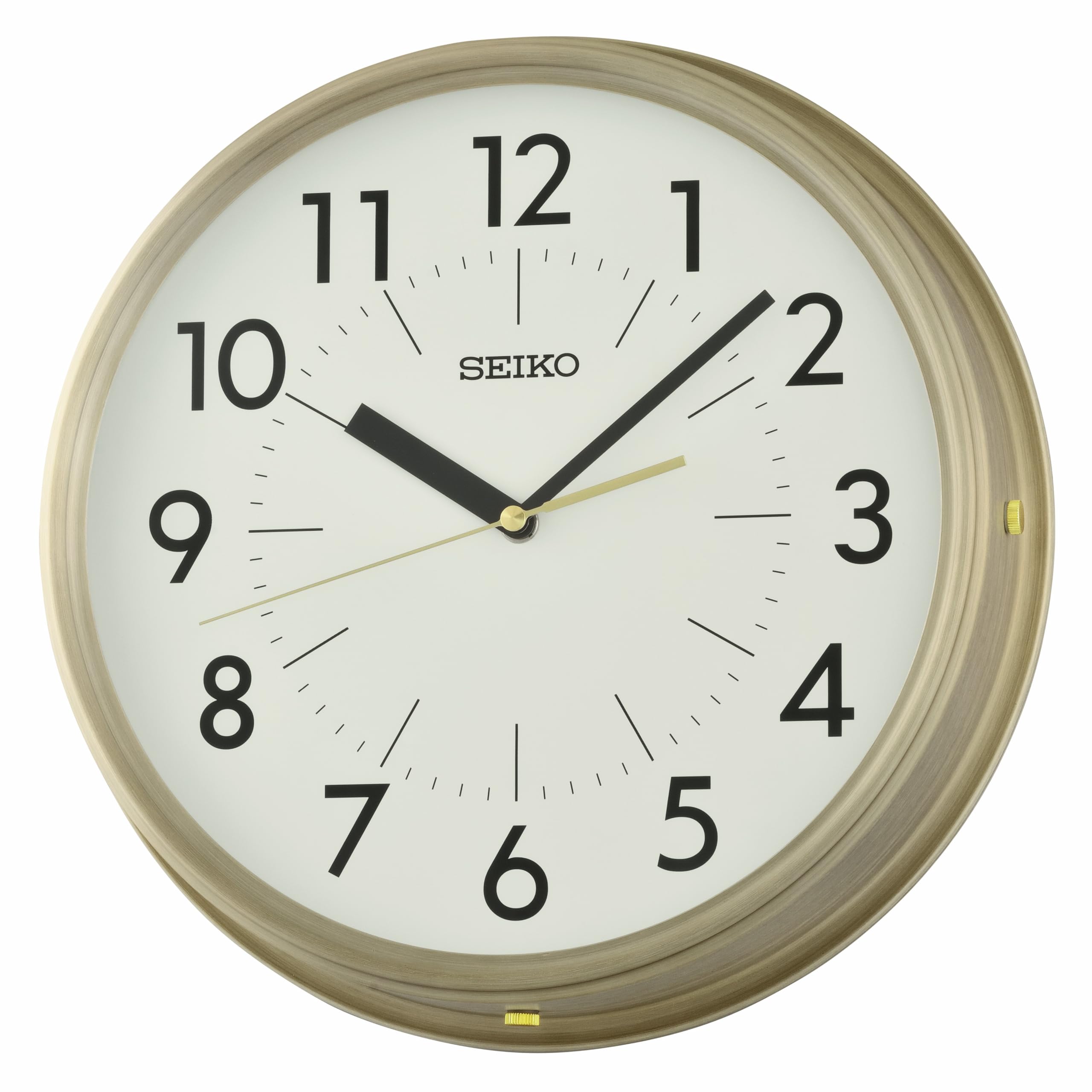 Amazon.com: SEIKO QXA865GLH Non Ticking Wall Clock, Gold, 12