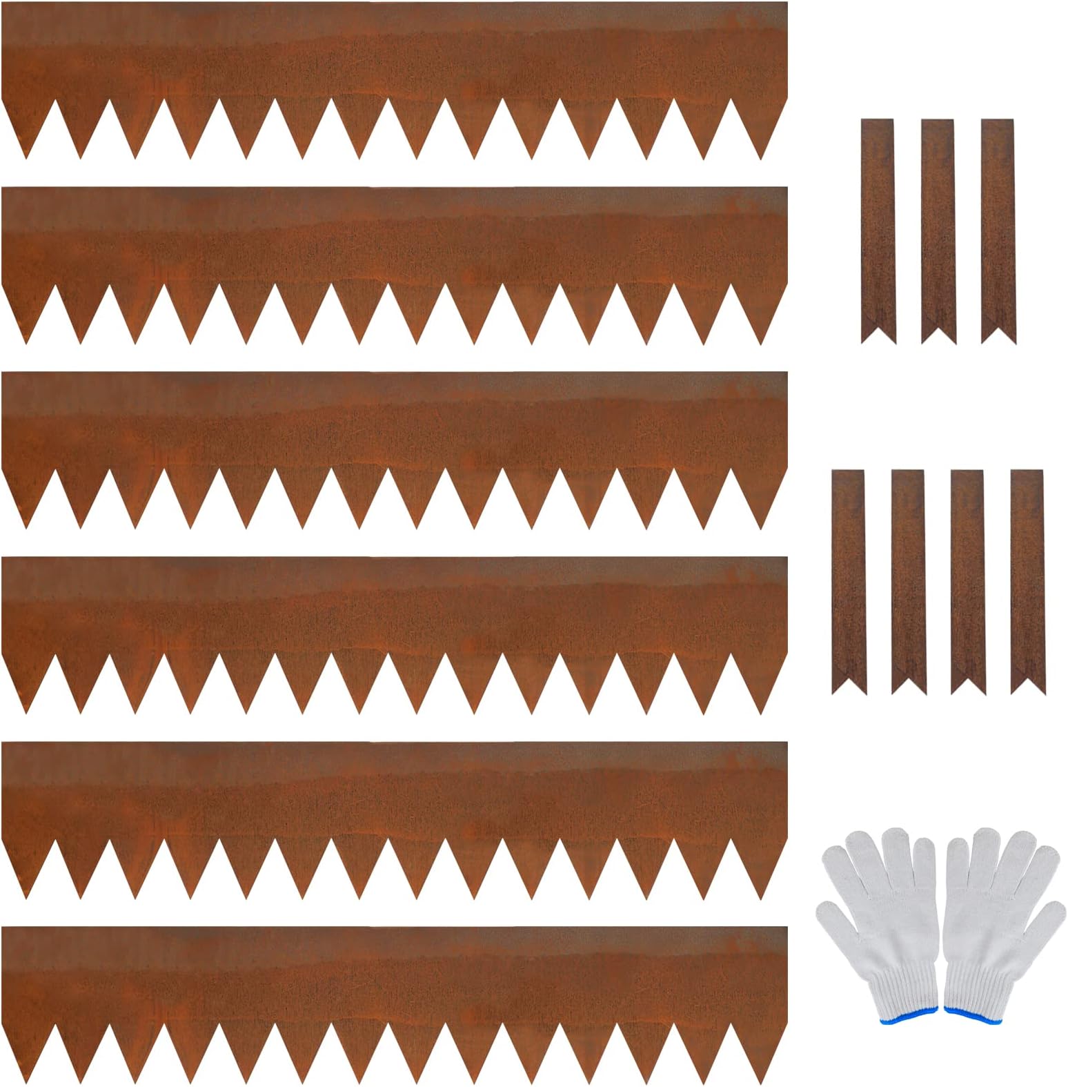 Weysat 20 Packs Metal Landscape Edging 40 x 8 Inch Metal