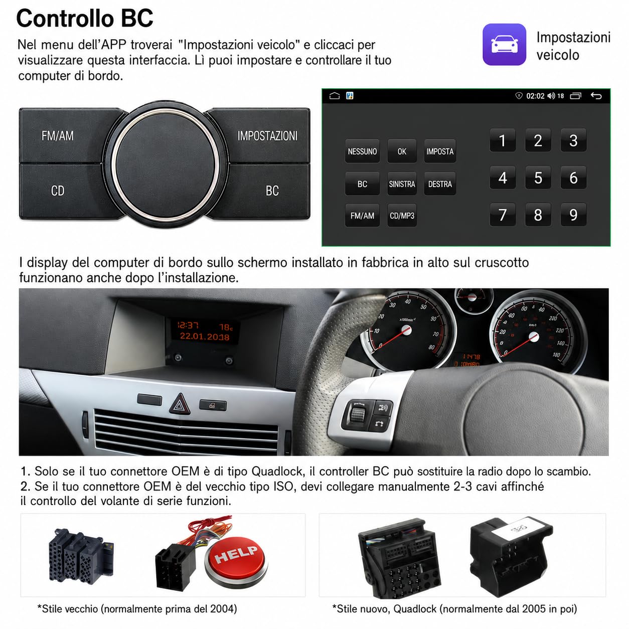 Autoradio Android 15 4+64GB per Opel Corsa D Astra Zafira Vivaro 2004–2011, 8" Touchscreen HD, 8 core, Split Screen, Wireless Carplay Android Auto, Bluetooth, GPS, DSP, WiFi, Stereo (Nero)
