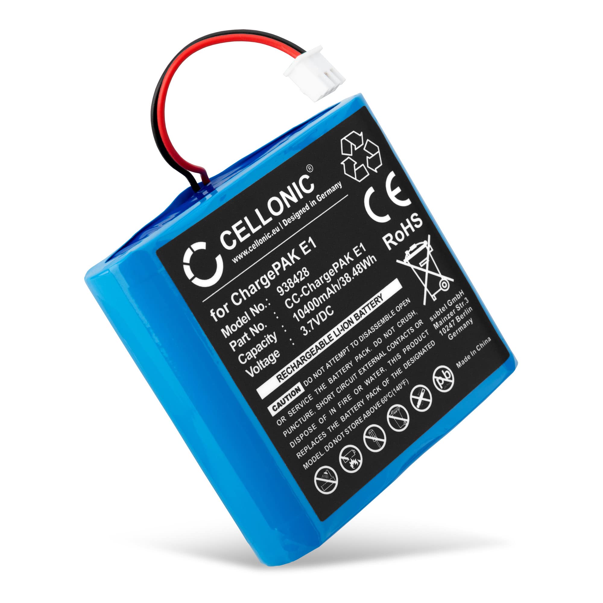 CELLONIC® ChargePAK E1, VL-60924 Battery Replacement for PURE Evoke 1S / 2S / Flow/Mio/Sensia/Verona 10400mAh 3.7V