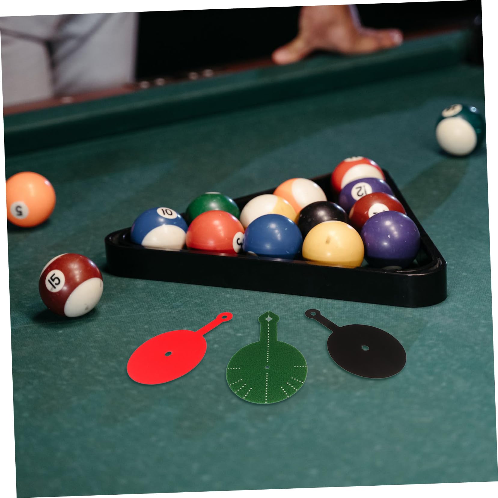 CORHAD Billiard Aiming Trainers 3pcs Aim Trainer Mat for Pool Table Cotton Fabric Billiard Replacement Pad