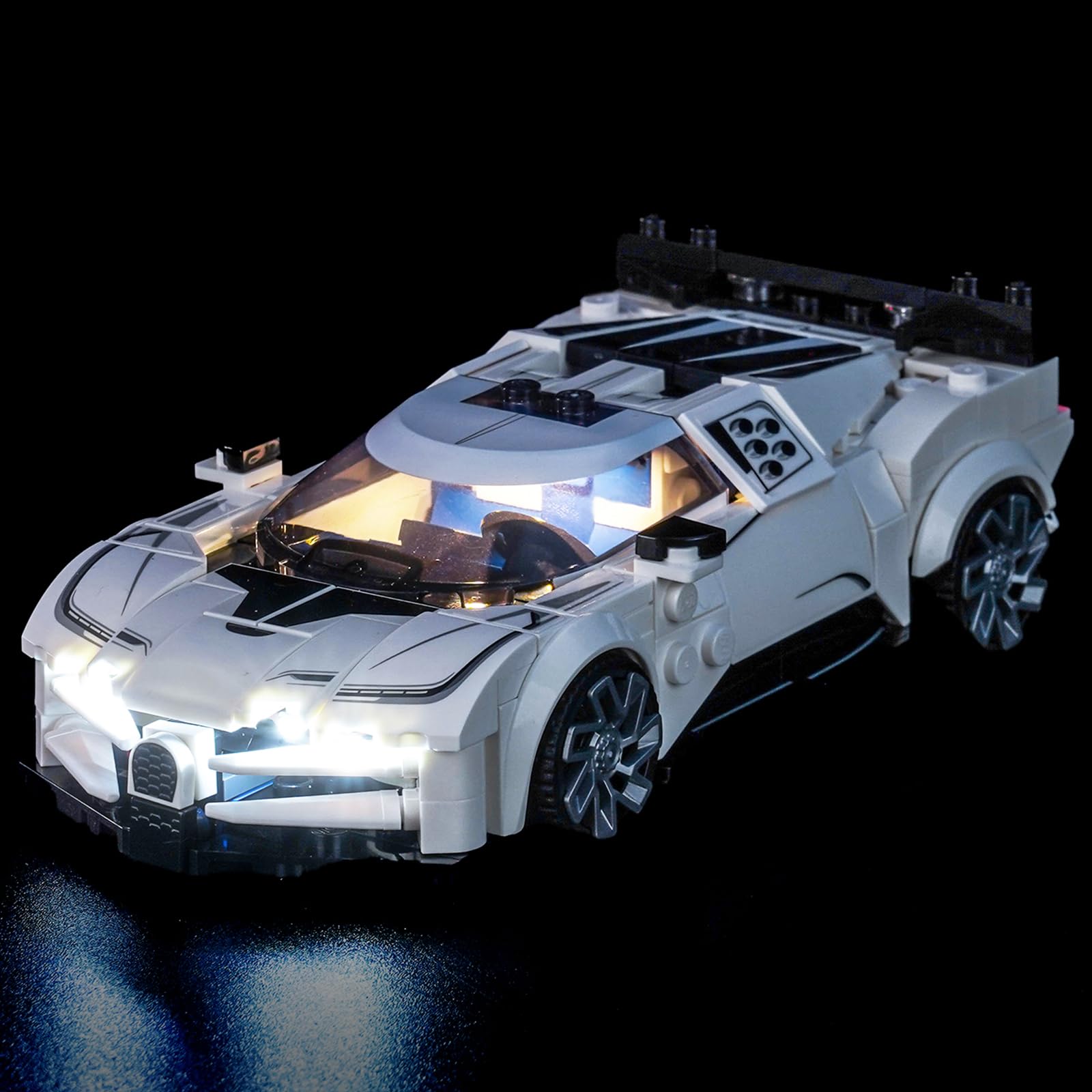 Kit d'éclairage LED compatible avec Lego 77240 Bugatti Centodieci Hyper voiture de sport (sans modèle) Kit d'éclairage créatif jouet décoratif