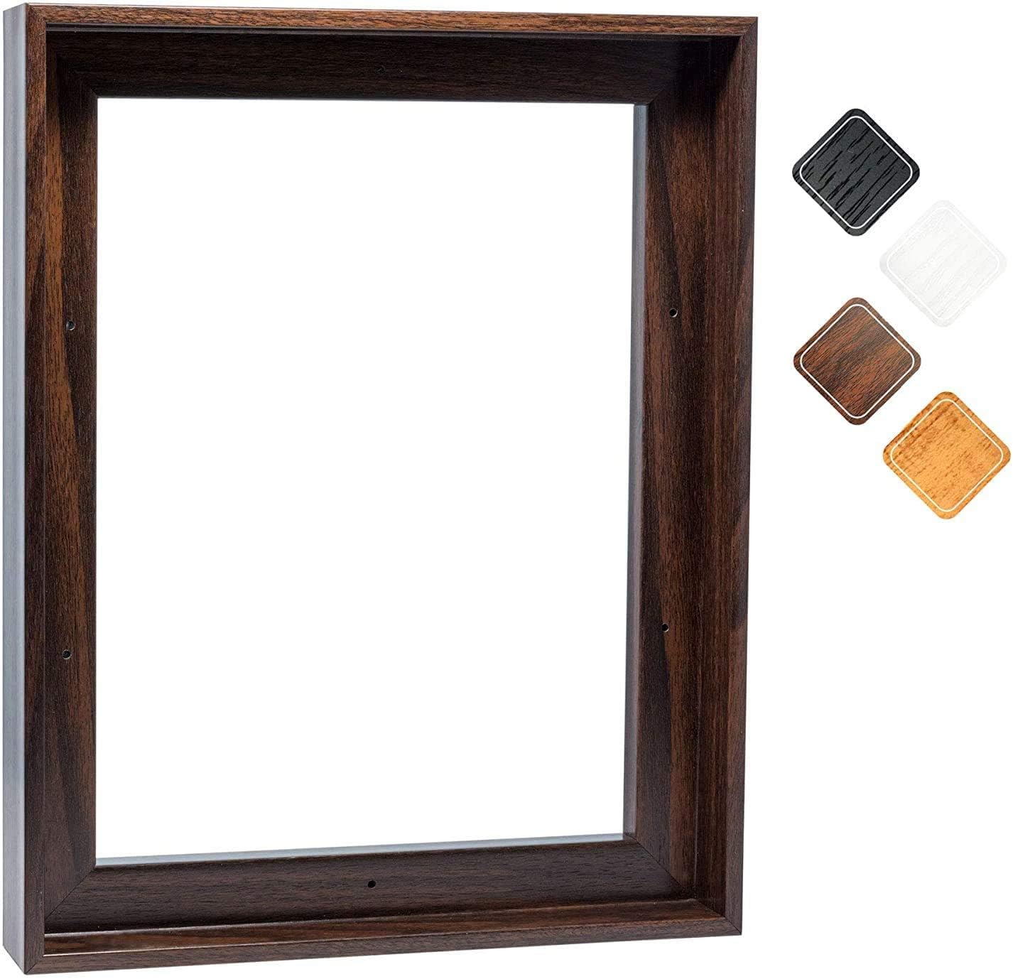 Canvas Floating Frame, Picture Wall Art Painting Frame for Finished Canvas Painting 1-1/4 Deep Picture Art Wall Decor. (Black, 8x8)