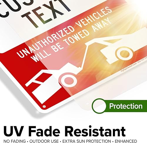 Miniatura 4 de Letrero personalizado de no estacionamiento, letreros de estacionamiento reservados personalizados para negocios, 10 x 14 pulgadas, metal de