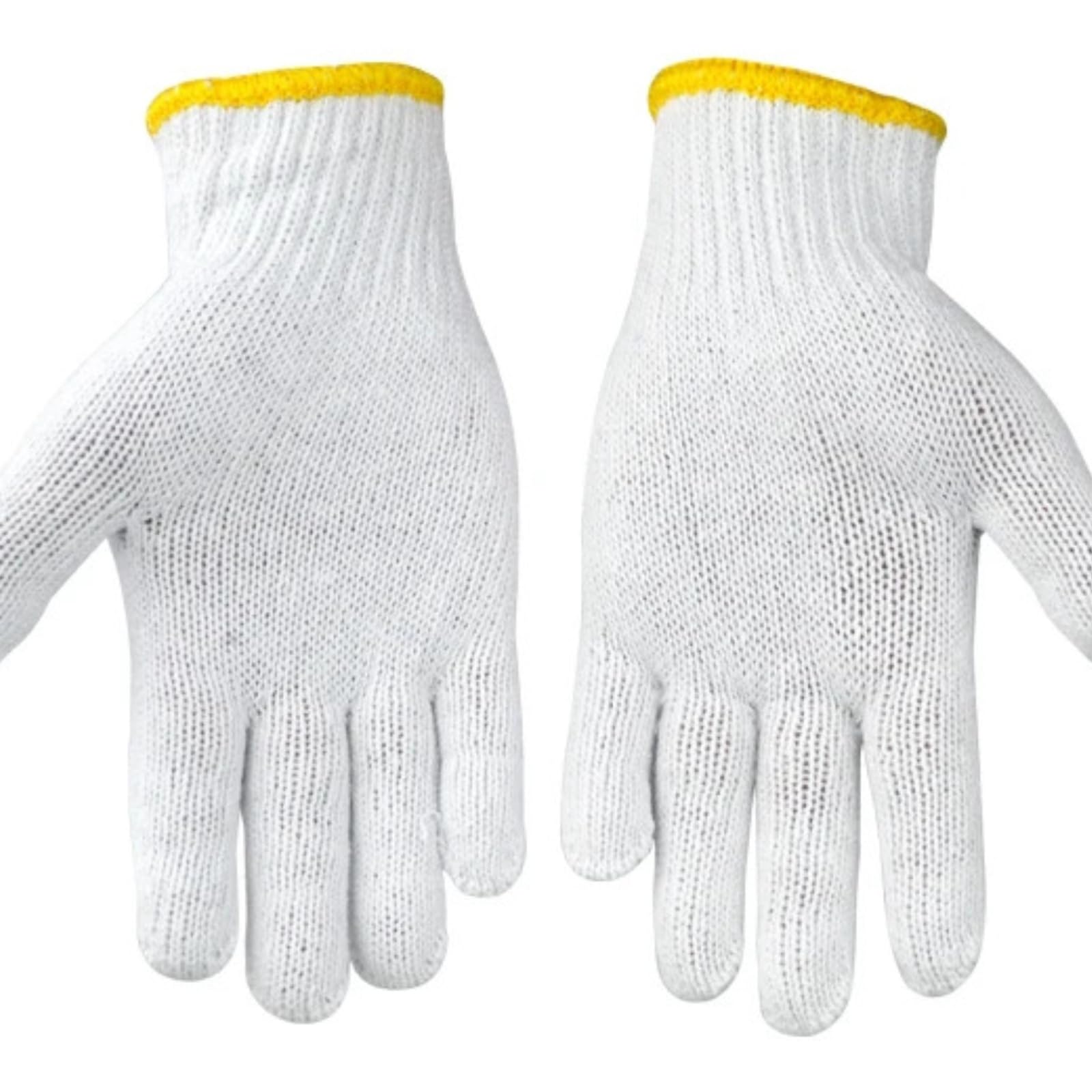 Generico Compatibile con 12 paia di guanti di sicurezza in maglia di cotone poliestere 7G for protezione delle mani for l'industria del giardinaggio
