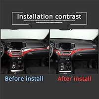 Vista 2 de Decoración de consola central de automóvil de fibra de carbono real suave 3D, marco de decoración, kit de decoración compatible con Honda Pilot 2015