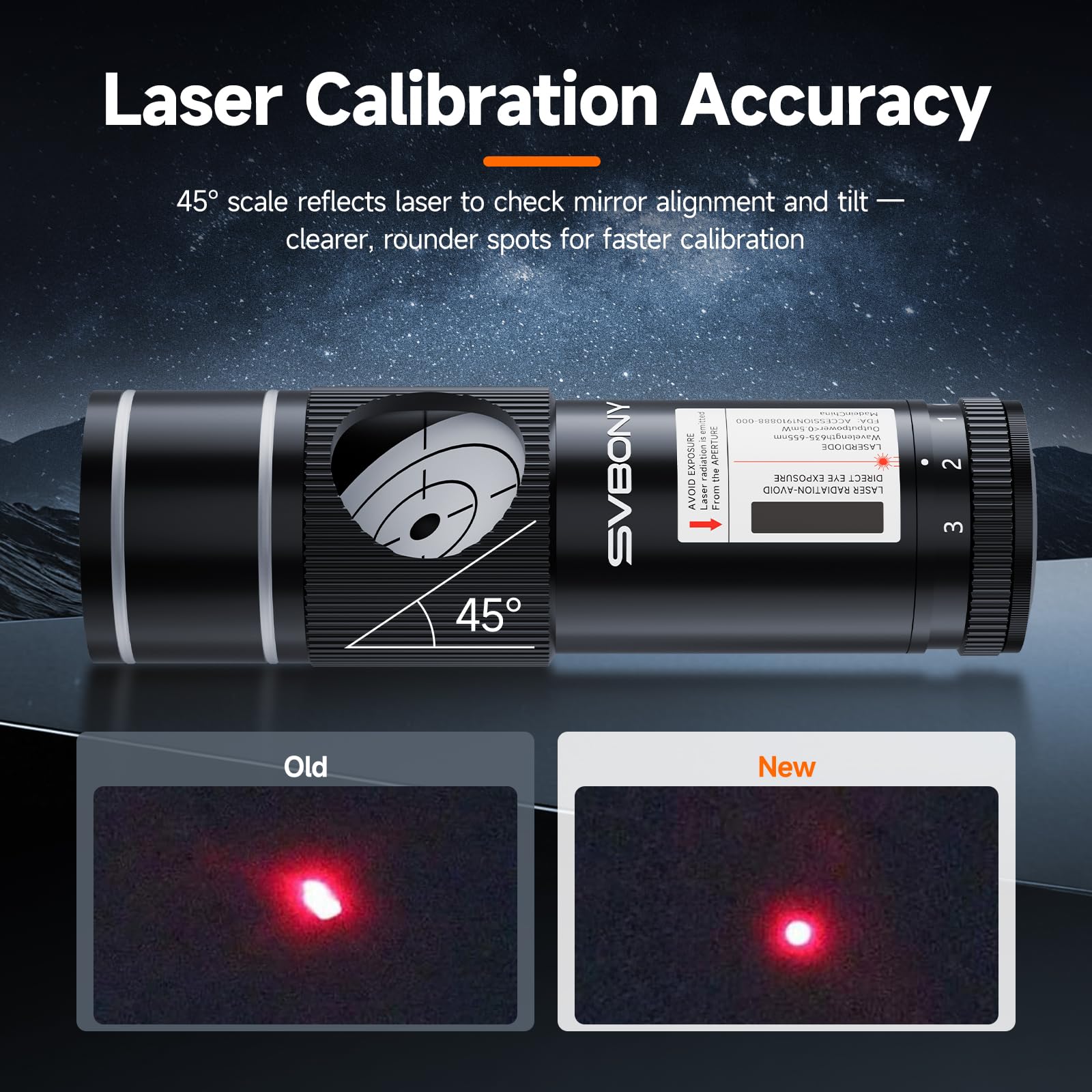Svbony SV121 Kollimator für Teleskop 1,25'', 3 Helligkeitsanpassung, Dreieckige Positionierschraub, Doppelte Dichtungsringe, für Newton SCT Reflector Teleskop Astronomischen Beobachtung