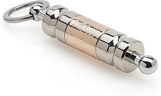 JIFENG® Cigar Punch - Copper Engraved - Rose Gold & Silver Flametongue Totem Carving - 2 Size Blades - Retractable and Screw Out - Gift Box Included - Smoking Accessories - Perfect for Outdoor Use