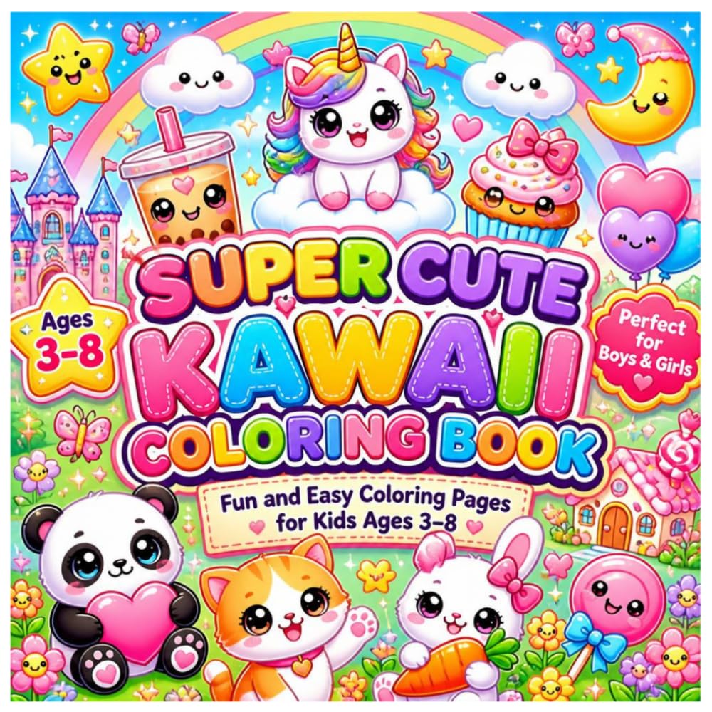 SUPER CUTE KAWAII COLORING BOOK