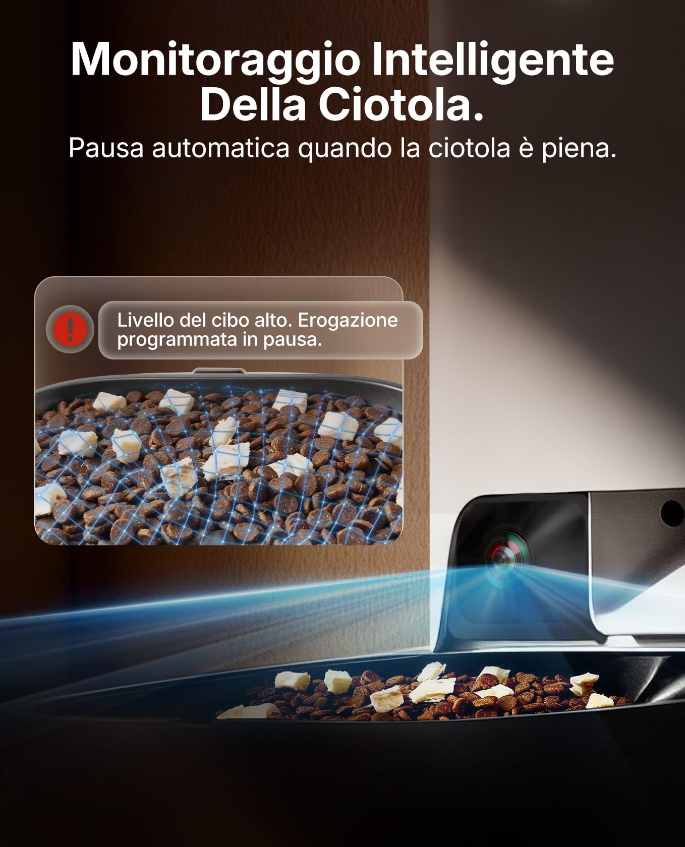 PETKIT YumShare Dual-Hopper 2, Distributore Automatico di Cibo per Gatti e Cani con Telecamera HD 1080p, Riconoscimento Multiplo Gatti, Funzioni AI, Capacità 5L, Wi-Fi 2.4 GHz e 5 GHz
