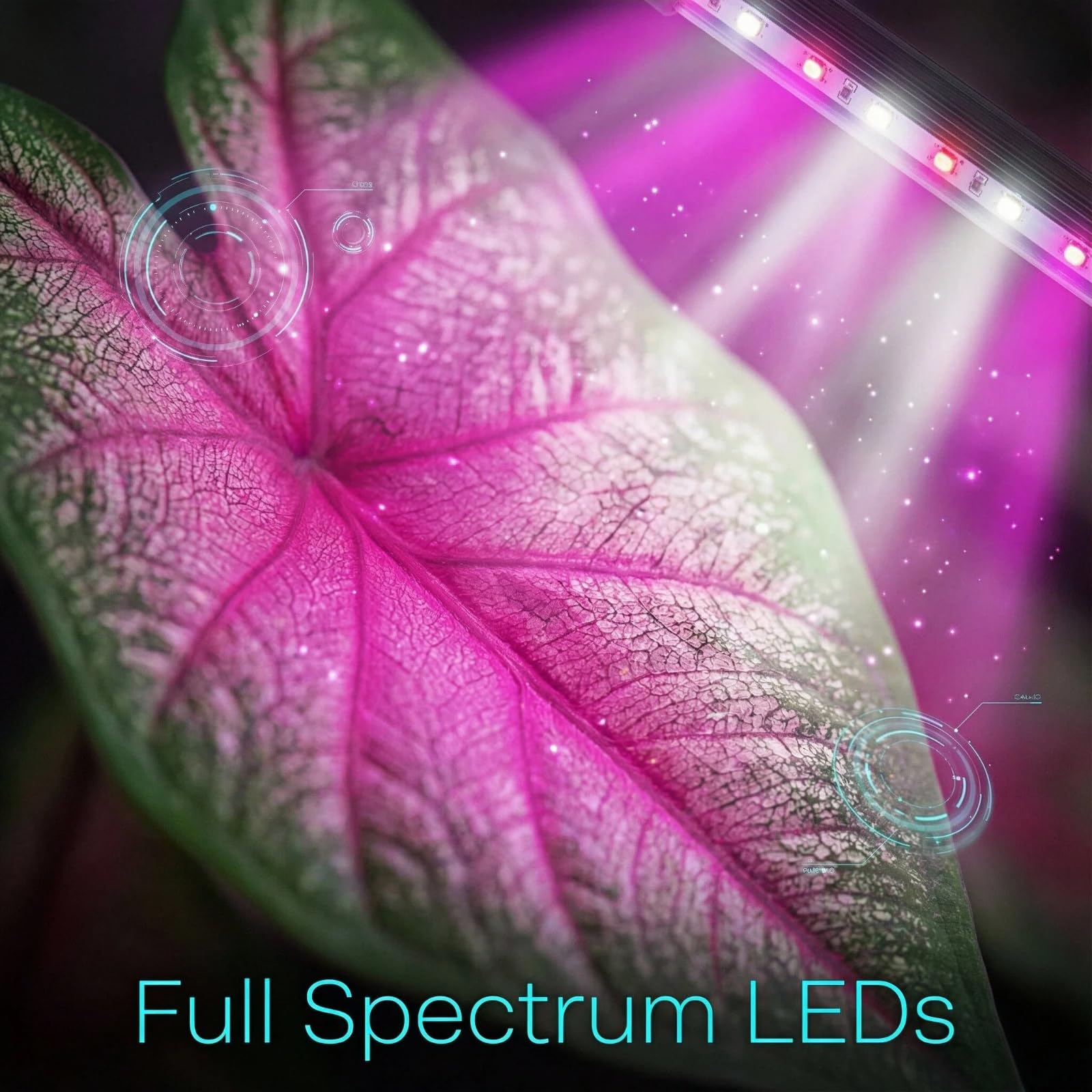 Luces de cultivo de computadora para plantas de interior, luces de cultivo verticales regulables para plantas de interior, hierbas, esquinas