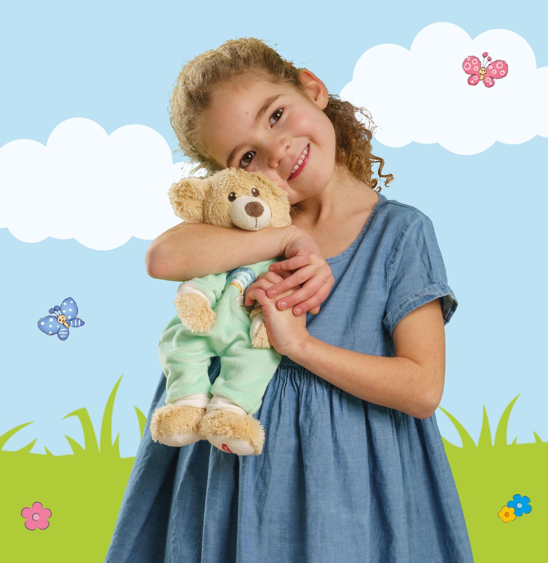 Heless 55005 - Orsacchiotto di Peluche in Beige, Alto ca. 42 cm, da Vestire e svestire, da Amare e Come Compagno di Giochi