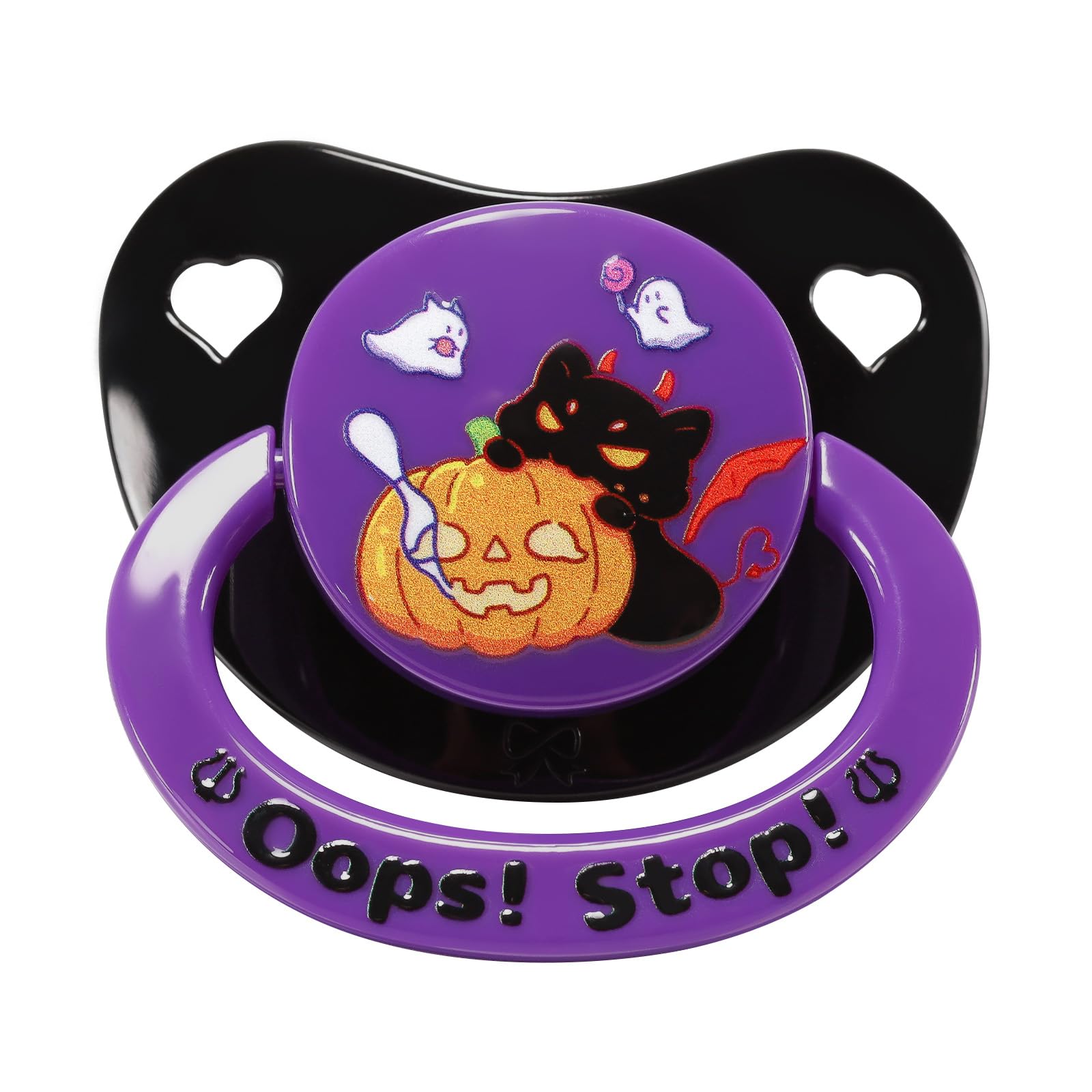 CutiePlusU Large Size Pacifier Big Shield Dummy for Men Women Black Purple