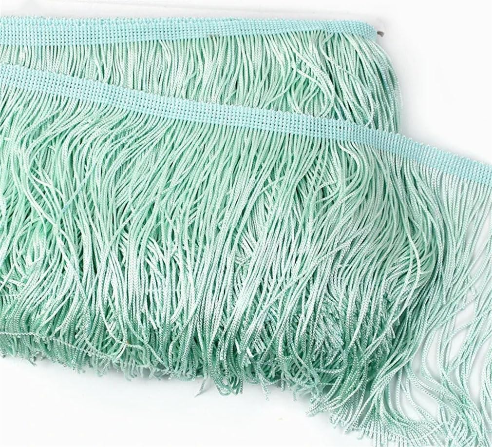 Borlas de poliéster con flecos de 10 m, 10, 15, 20 y 30 cm de largo, cinta de encaje para decoración de ropa, accesorios de costura