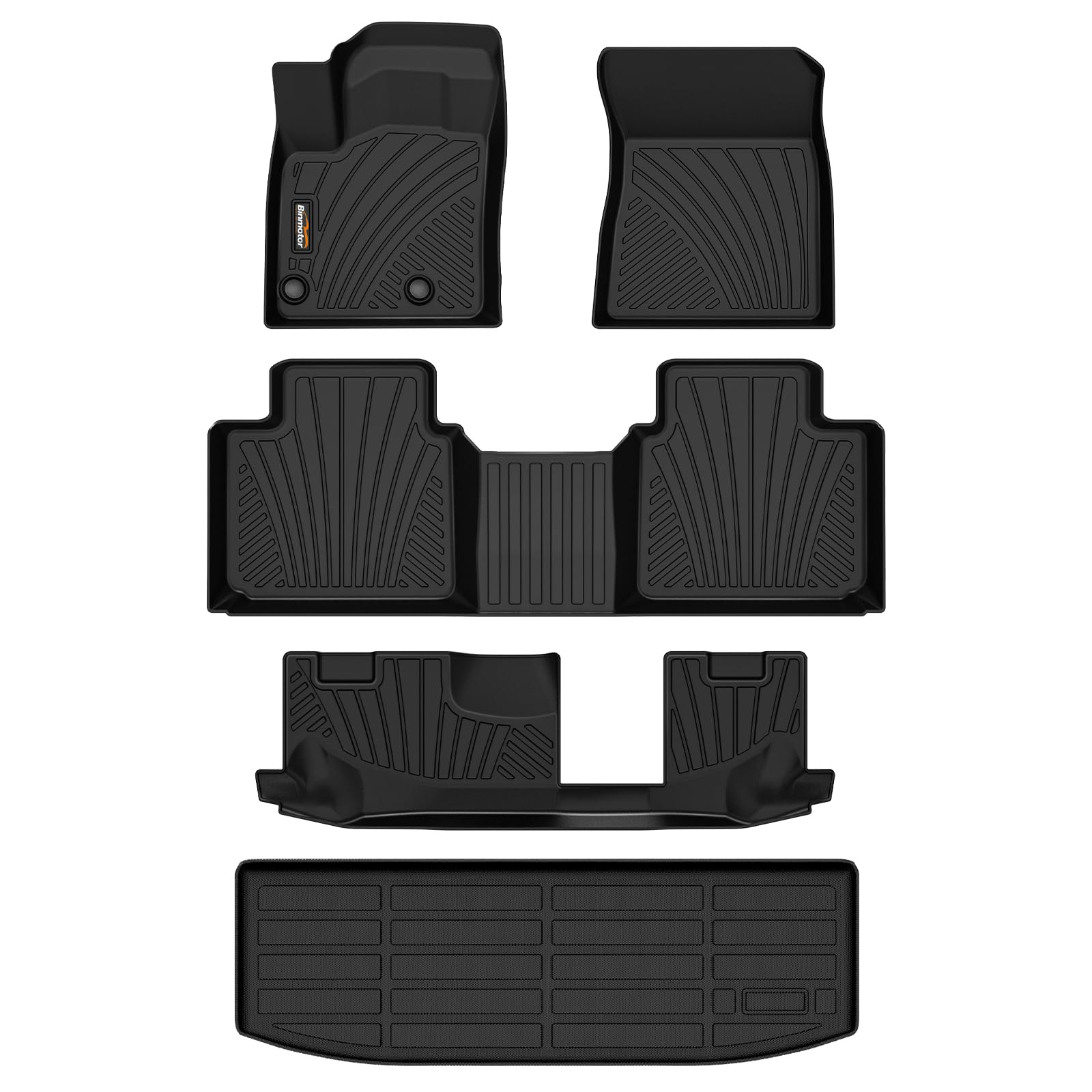 Binmotor-Floor Mats & Cargo Liner for Mitsubishi Outlander 2022-2024 2025 SE,SEL,ES,SE, Launch Edition,Platinum Edition (Excludes PHEV and Sport