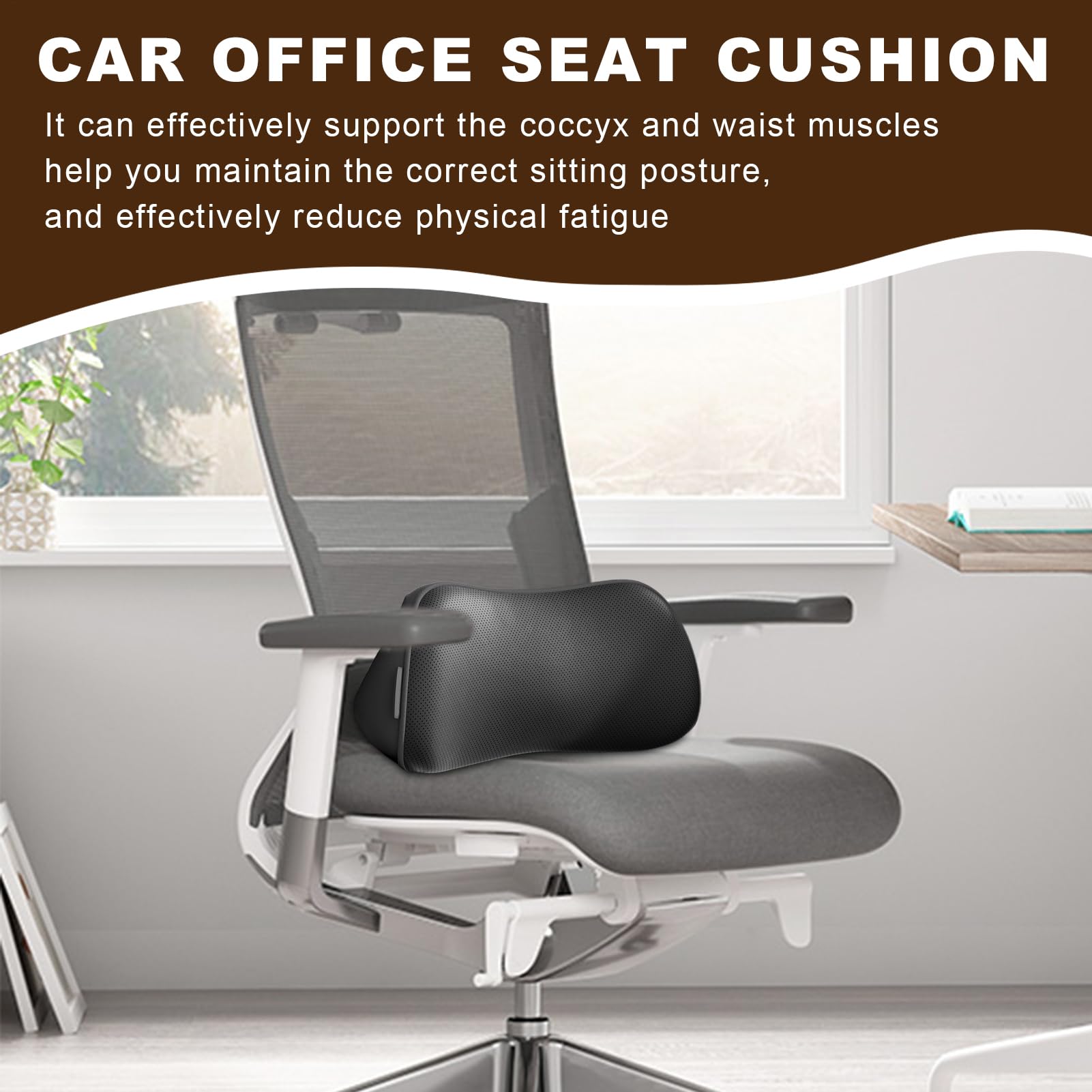 Almohadilla Con Soporte Lumbar Soporte Antideslizante para Respaldo de