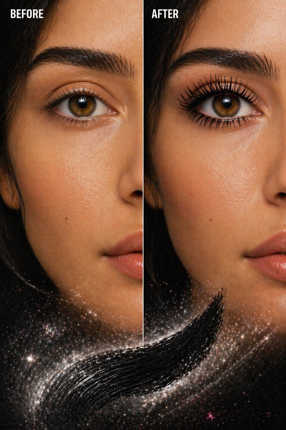 Pierre Cardin Lash Magnify - Midnight Black - Lifting Etkili, Dolgunlaştıran ve Ekstrem Hacim Veren Maskara – Ultra Siyah