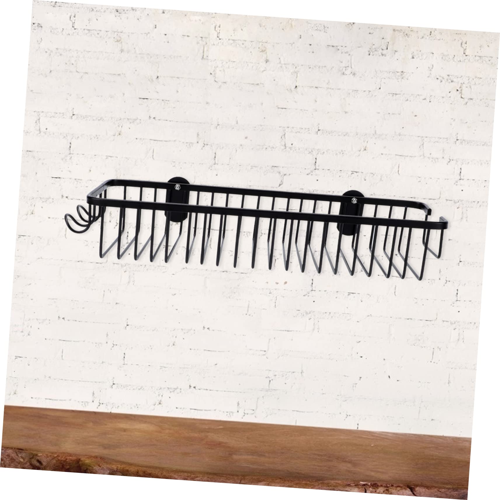 CONGARTENO 1Pc Aluminum Storage Mounted Nail Shelf for Bathroom Kitchen Stylish Mesh Design Practical Towel Hook Space Saving Home Organizer Elegant