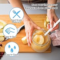 Vista 4 de 4 piezas Pickle Pickle Picker Deluxe Pickle Pincher Pincher Pickle Pincher de Acero Inoxidable y Plástico Herramienta Grabber Agarrador de Pimienta