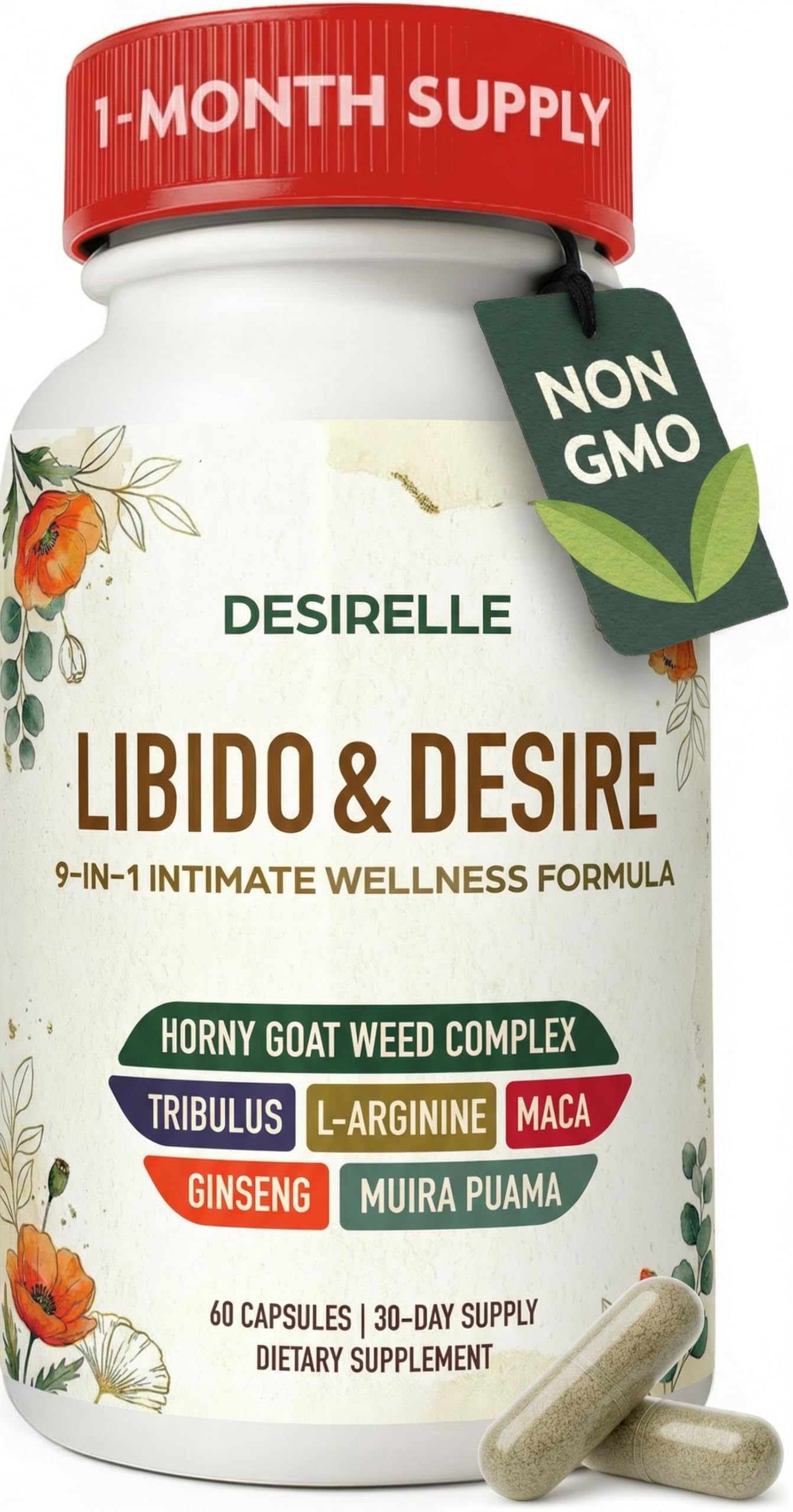 Libido Support for Women Fast Acting - Hornygoatweed Women Non-GMO 60