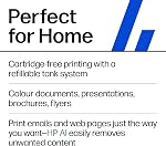 Imprimante tout-en-un sans fil HP Smart Tank 5102, imprimante rechargeable, scanner, photocopieur avec jusqu'à 3 ans d'encre inclus, idéale pour la maison, sans cartouche.