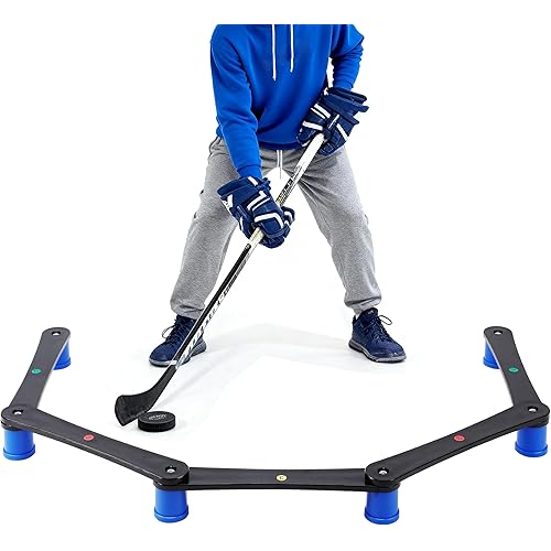 Hockey Training Equipment,Hockey Gear,Hockey Stick Handling Trainer for Puck Control and Coordination Reaction,Portable Reaction TimeTraining Tool（ 5-Section 7-Section）
