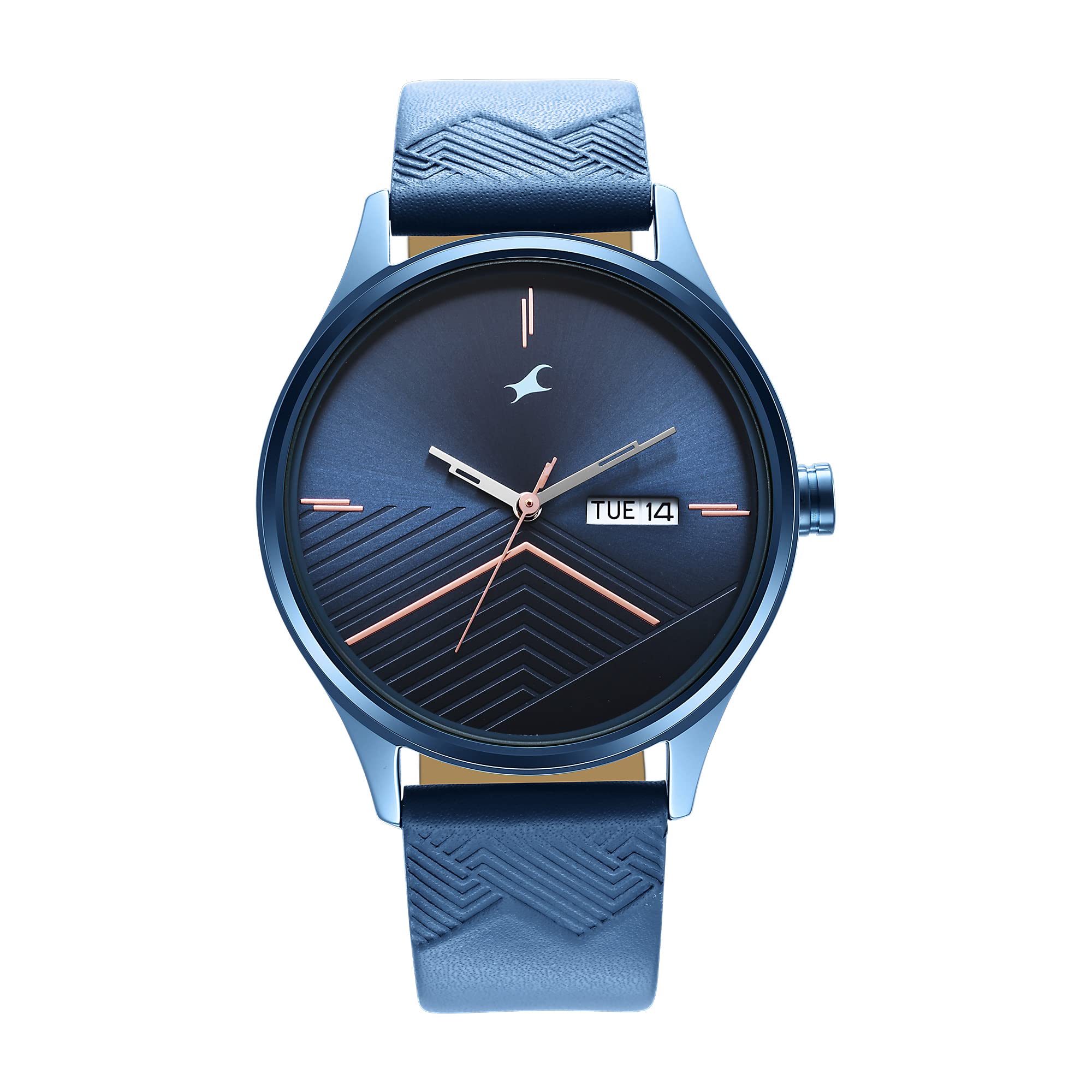Fastrack Style Up Quartz Analog with Day & Date Blue Dial Leather Strap Watch for Men-NS3247QL01 (B0BPRXRMHZ) Amazon Price History, Amazon Price Tracker