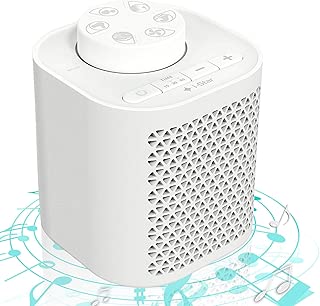 White Noise Machine, Portable Sleep Sound Machine for Baby Adult Kids Soothing Therapy, Noise Machine for Office Privacy, Sound Relaxation 6 Natural Sounds with Sleep Timer, USB or Battery Powered