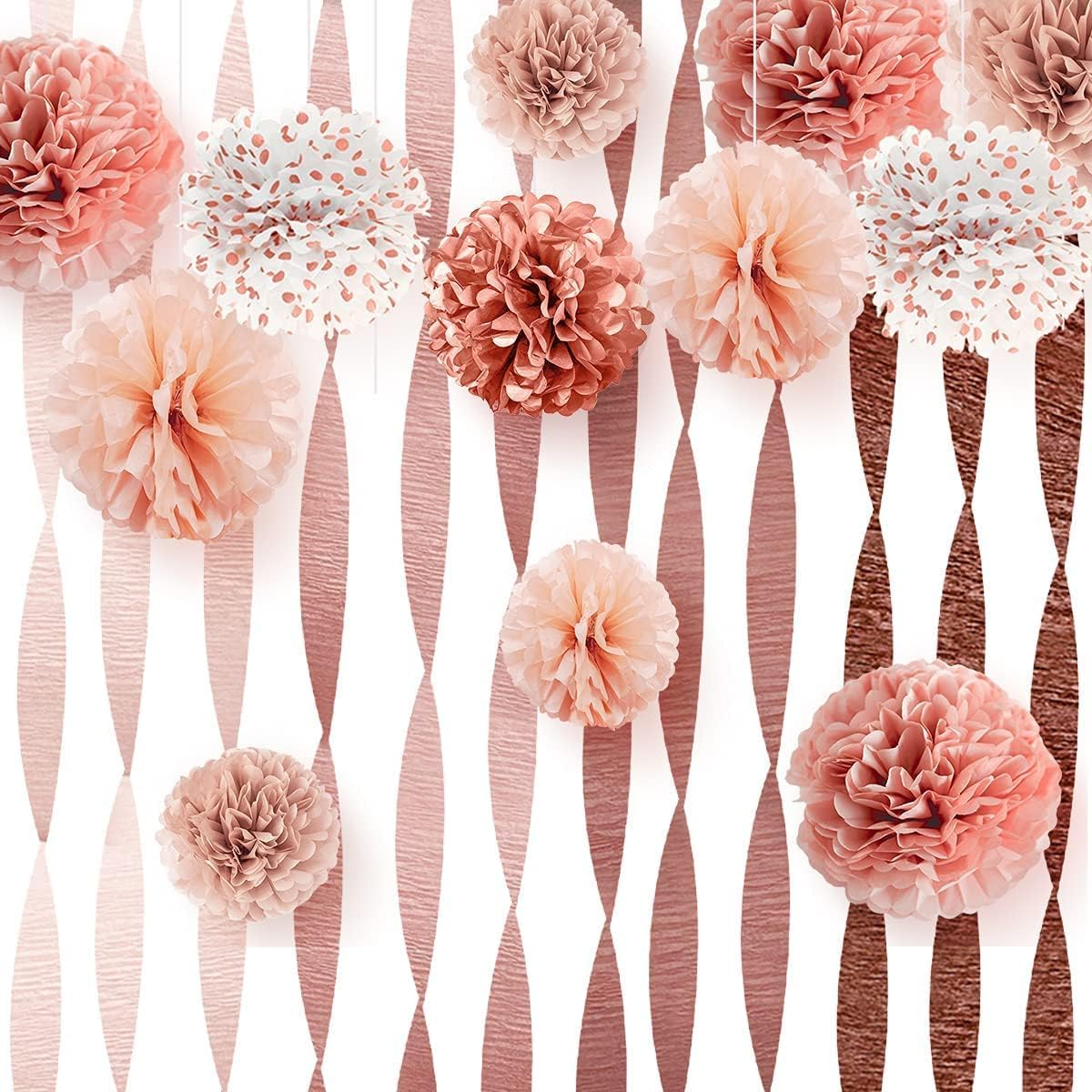 NICROLANDEE Wedding Decorations 12 PCS Rose Gold Burnt