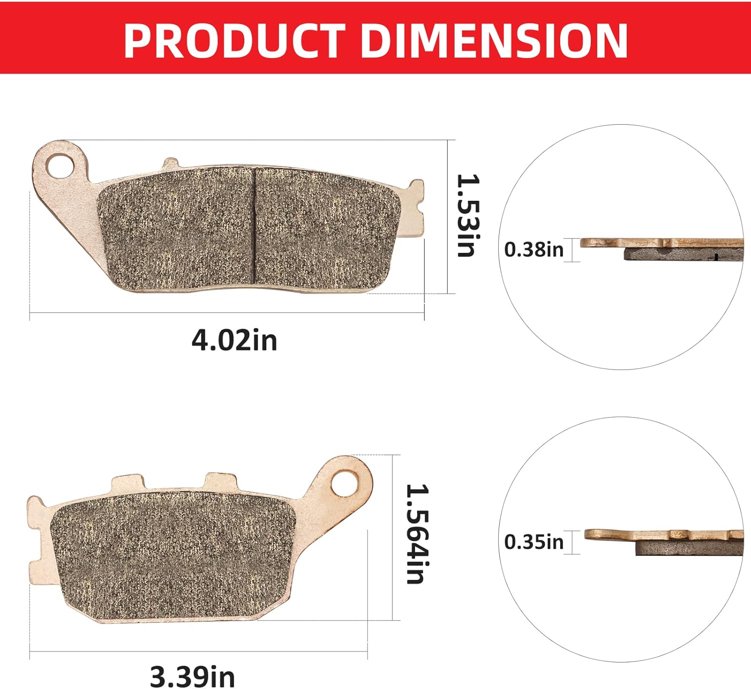 Brake Pads Front Rear Sintered for Honda Shadow 1100 Fury Sabre Stateline Interstate 1300 VT1100 VT1300 VTX1300 1995+ ACE Tour Aero