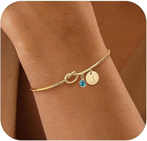 KAERUN Mothers Day Gifts Gold Bracelets for Women Trendy, Dainty 14K Gold Plated