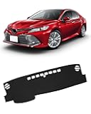 FIILINES Dash Cover for Toyota Camry 2018-2024 (No HUD), Camry Accessories Dashboard Cover Mat No Glare Sunshade Anti-Slip Pad Protector Black