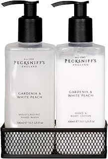 Pecksniff's Gardenia & White Peach Hand Wash and Body Lotion Set, 300ml 10.1 fl. oz. each