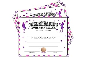 Cheerleading Award Certificates