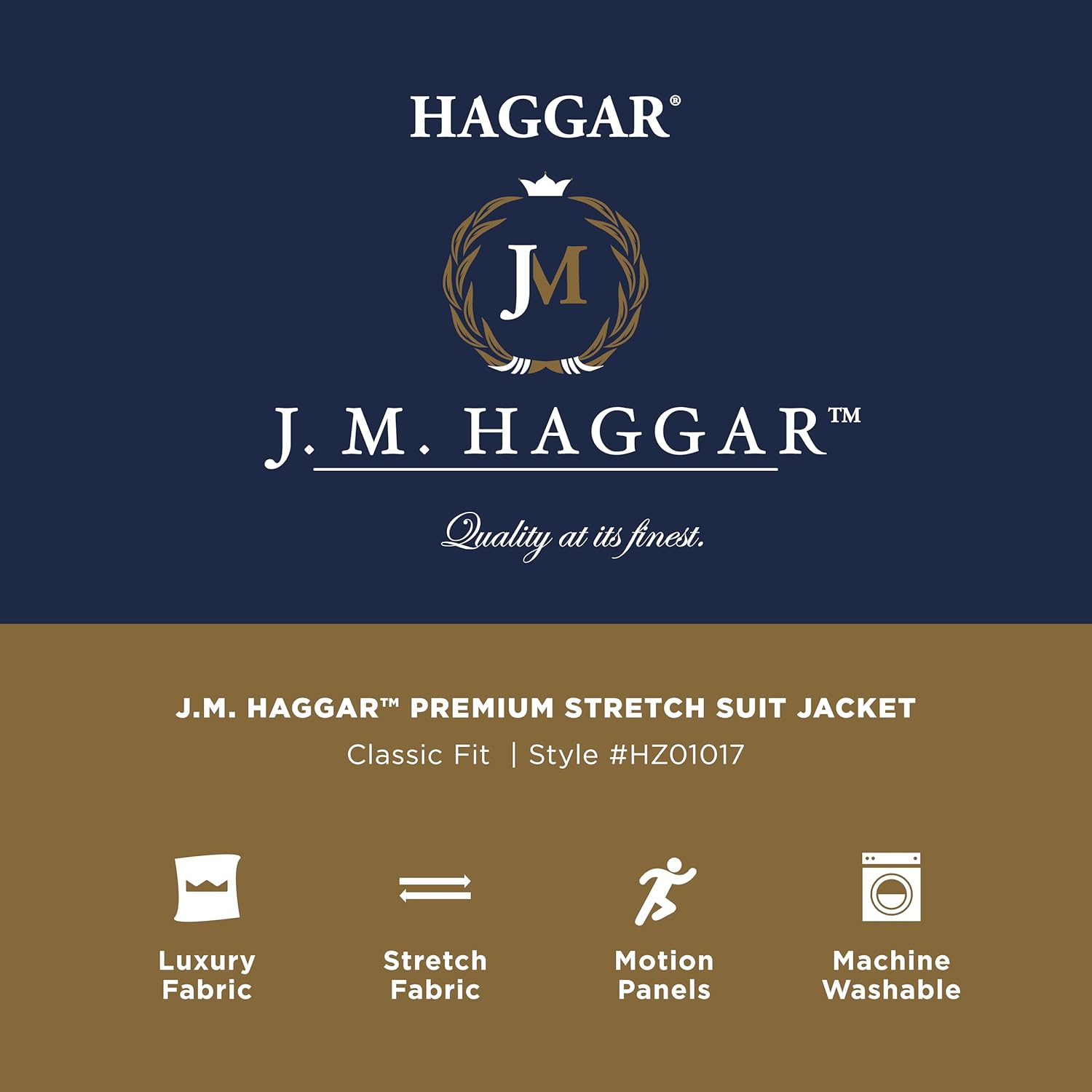 Haggar J.M Men's Plaid Stretch Classic Fit Suit Separate Jacket - Image 6