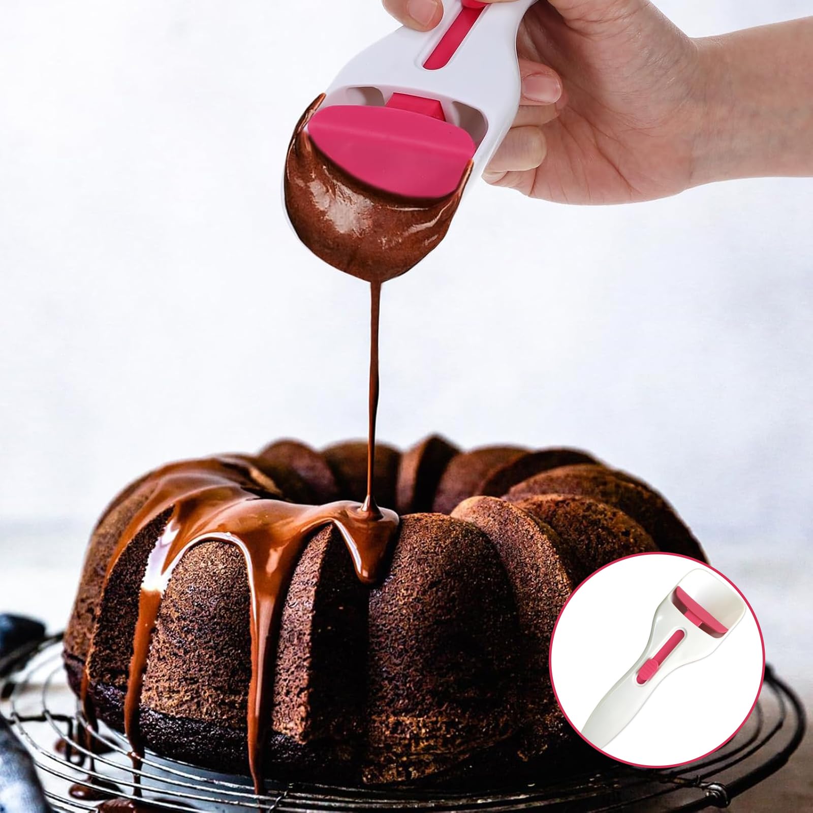 Dispensador de masa para magdalenas, botón deslizante de un solo toque, dispensador de masa fácil de limpiar, herramienta de horneado para cupcakes, magdalenas, panqueques y otros productos horneados