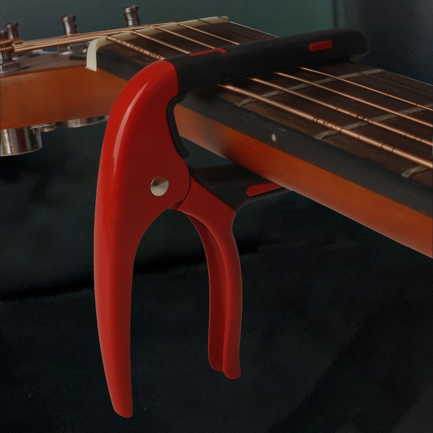 Guitar Capo for Acoustic and Electric Guitars 2 Packs Capo guitar accessories with 5 Picks (Red-White) - Image 3