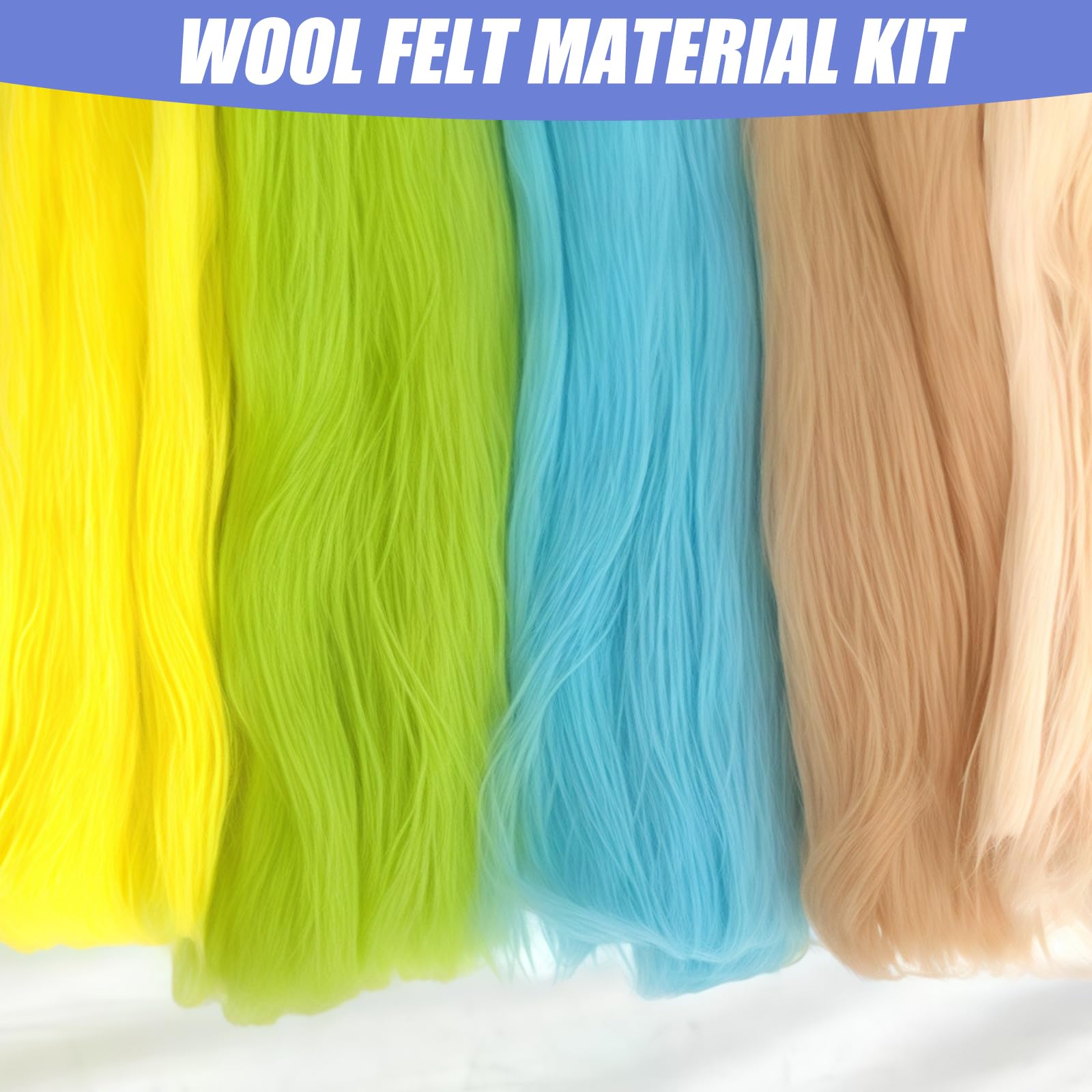 Filzwolle 100 Farben Set: 300g Märchenwolle mit Naturfasern für Nassfilzen & Trockenfilzen, Premium Filzwolle Set zum Filz Basteln für Handwerksliebhaber DIY Handwerk (zufällige Farbe)