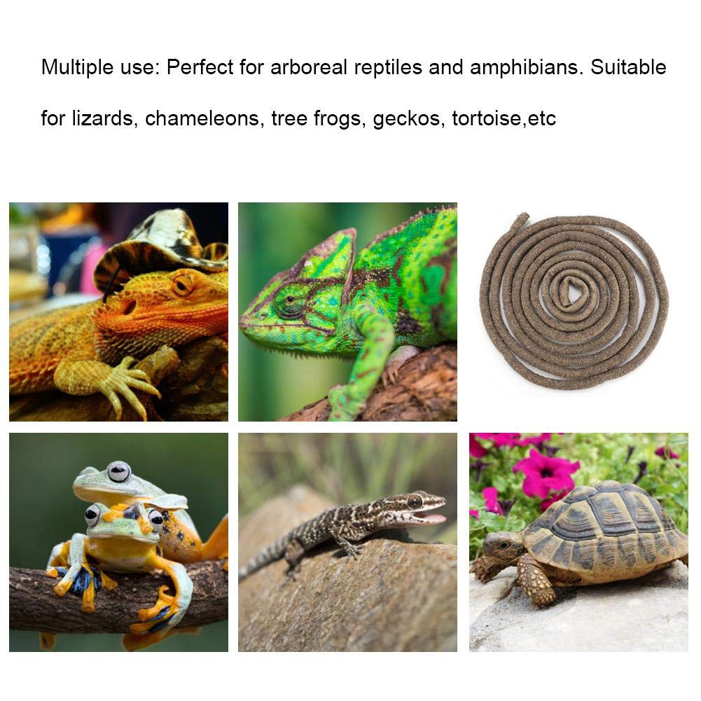 Künstliche Reptilien Kletterzweig mit Saugnäpfen, 9.84ft Flexible Jungle Rattan Lange Rebe, Habitat Dekor für Chamäleon, Echsen, Gecko, Schlangen